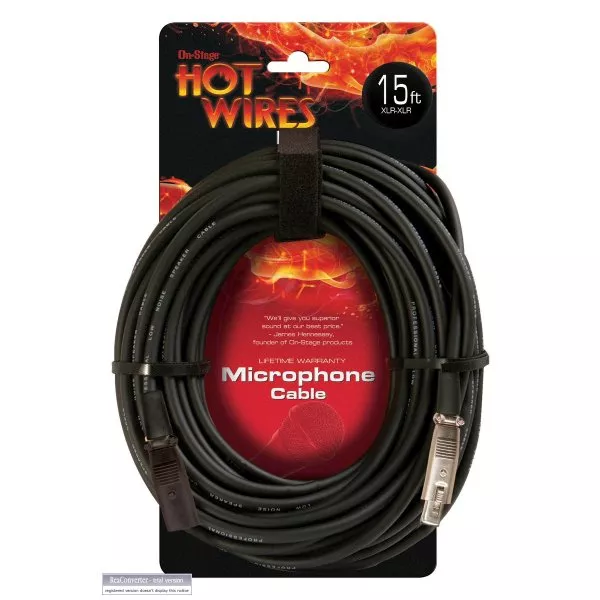 OnStage Mic Cable (15', XLRXLR) OnStage