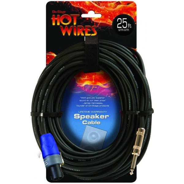 Speakon Cable with Neutrik Connectors (25', NL2-QTR)