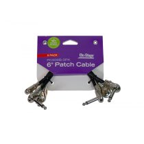 6" Patch Cable w/ Pancake Connectors (Black) - 3 Pack