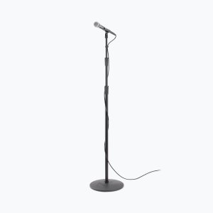 Production-Grade Three-Section Mic Stand with 12" Round Base