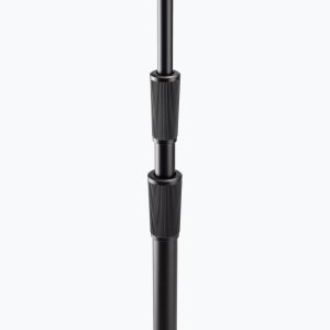 Production-Grade Three-Section Mic Stand with 12" Round Base