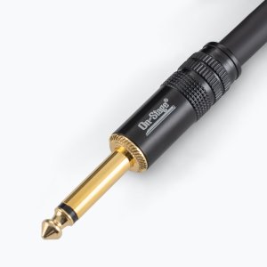 Production-Grade Braided Instrument Cable (Right Angle to Straight) 10 ft