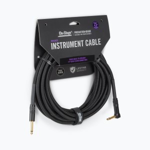 Production-Grade Braided Instrument Cable (Right Angle to Straight) 25 ft